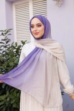 Degrade Desenli Ross Kraşli Şal - Görsel 6