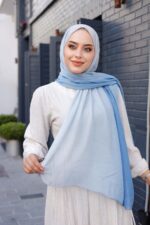 Degrade Desenli Ross Kraşli Şal - Görsel 4