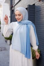 Degrade Desenli Ross Kraşli Şal - Görsel 5