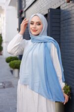 Degrade Desenli Ross Kraşli Şal - Görsel 6