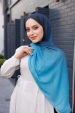 Degrade Desenli Ross Kraşli Şal - Görsel 3