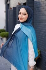 Degrade Desenli Ross Kraşli Şal - Görsel 4