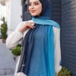 Degrade Desenli Ross Kraşli Şal