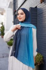 Degrade Desenli Ross Kraşli Şal - Görsel 5