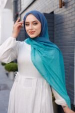 Degrade Desenli Ross Kraşli Şal - Görsel 4