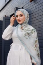 Ross Kraşli Şal-Flowers Desen - Görsel 5