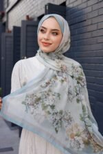 Ross Kraşli Şal-Flowers Desen - Görsel 4