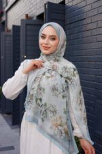 Ross Kraşli Şal-Flowers Desen - Görsel 2