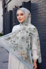 Ross Kraşli Şal-Flowers Desen - Görsel 3