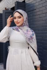 Ross Kraşli Şal-Flowers Desen - Görsel 6