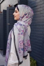 Ross Kraşli Şal-Flowers Desen - Görsel 5