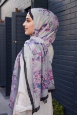 Ross Kraşli Şal-Flowers Desen - Görsel 5