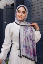 Ross Kraşli Şal-Flowers Desen - Görsel 4