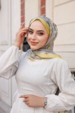 Papatya Desen-Nayf İpek Şal - Görsel 5