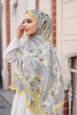 Papatya Desen-Nayf İpek Şal - Görsel 4