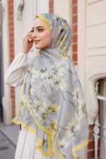 Papatya Desen-Nayf İpek Şal - Görsel 4