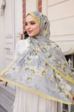 Papatya Desen-Nayf İpek Şal - Görsel 2