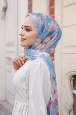 Papatya Desen-Nayf İpek Şal - Görsel 4