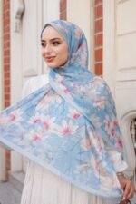 Papatya Desen-Nayf İpek Şal - Görsel 2