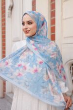 Papatya Desen-Nayf İpek Şal - Görsel 2