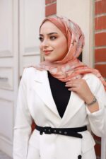 Papatya Desen-Nayf İpek Şal - Görsel 7