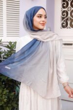 Degrade Desenli Ross Kraşli Şal - Görsel 3