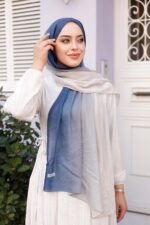 Degrade Desenli Ross Kraşli Şal - Görsel 4