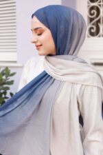 Degrade Desenli Ross Kraşli Şal - Görsel 6