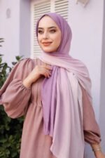 Degrade Desenli Ross Kraşli Şal - Görsel 6