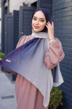 Degrade Desenli Ross Kraşli Şal - Görsel 5