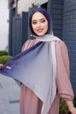 Degrade Desenli Ross Kraşli Şal - Görsel 6