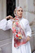 Pamila Viskon Şal Serisi-Lalezar Desen