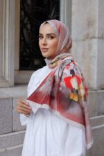 Pamila Viskon Şal Serisi-Lalezar Desen - Görsel 7