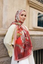 Pamila Viskon Şal Serisi-Lalezar Desen