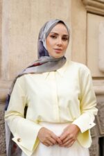 Pamila Viskon Şal Serisi-Lalezar Desen - Görsel 3