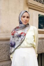 Pamila Viskon Şal Serisi-Lalezar Desen - Görsel 2