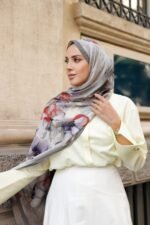 Pamila Viskon Şal Serisi-Lalezar Desen - Görsel 4