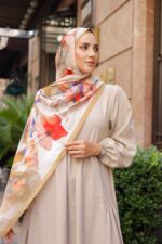 Pamila Viskon Şal Serisi-Lalezar Desen - Görsel 3