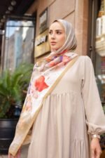 Pamila Viskon Şal Serisi-Lalezar Desen - Görsel 6