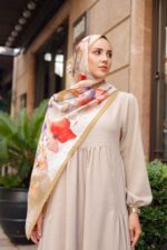 Pamila Viskon Şal Serisi-Lalezar Desen - Görsel 8