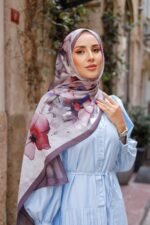 Pamila Viskon Şal Serisi-Lalezar Desen - Görsel 4