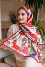 Nayf İpek Şal-Pastel Desen - Görsel 6