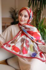 Nayf İpek Şal-Pastel Desen - Görsel 3