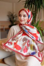Nayf İpek Şal-Pastel Desen - Görsel 2