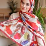 Nayf İpek Şal-Pastel Desen