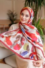 Nayf İpek Şal-Pastel Desen