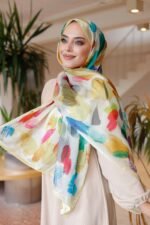 Nayf İpek Şal-Pastel Desen - Görsel 7