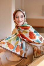 Nayf İpek Şal-Pastel Desen - Görsel 5