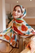 Nayf İpek Şal-Pastel Desen - Görsel 3