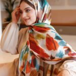 Nayf İpek Şal-Pastel Desen